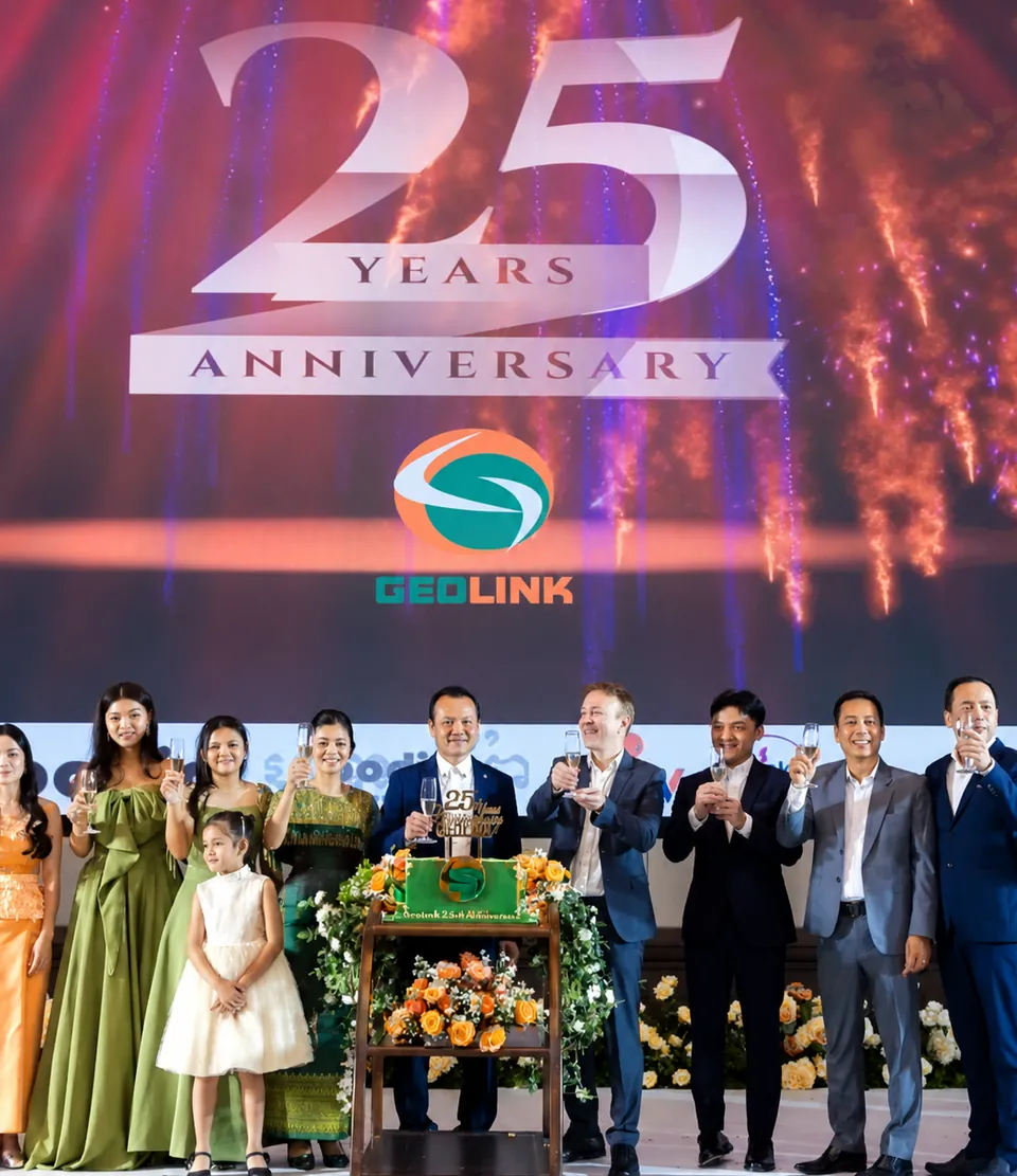 Geolink's 25th anniversary celebration with company leaders and team members